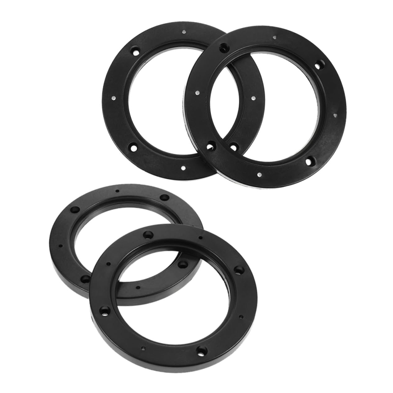 TOPPERFUN 4 Stück Car-Audio-Lautsprecherpad Auto Lautsprecher Adapter Hohlraum Lautsprecher Ring Auto Audio Erfahrung schwarzer Montage-Distanz-Adapterring Lufttank-Ablassventil Abs Black von TOPPERFUN