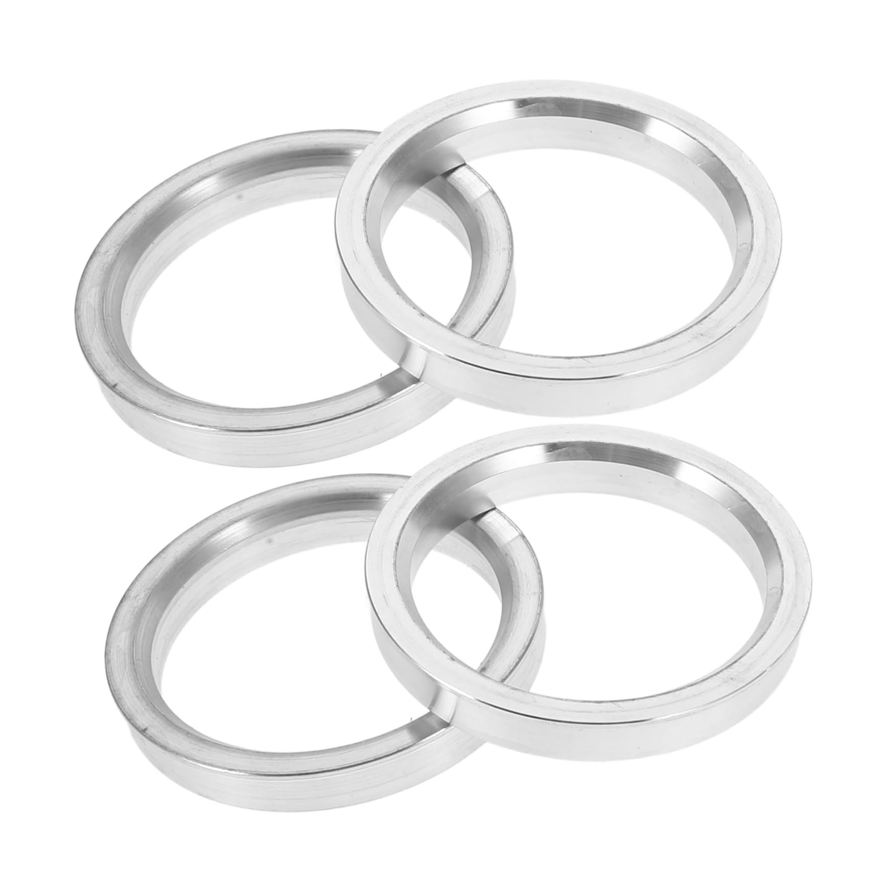 TOPPERFUN 4 Stück Nabenreduzierring Nabenringe für Felgen Fahrzeugnabenring Naben Distanzringe Zentrierringe für Reifennaben Auto-Nabenring Nabenzentrierring Aluminiumlegierung Silver von TOPPERFUN