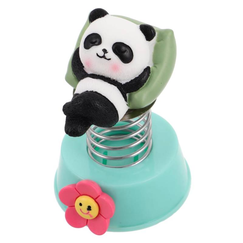 TOPPERFUN Auto Frühling Panda Schütteln Armaturenbrett Mini Panda Figur Desktop Panda Statue Kuchen Topper Auto Armaturenbrett Ornament Für Home Office Auto von TOPPERFUN