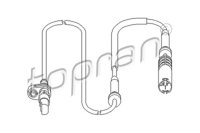 Topran 1x ABS Sensor, Raddrehzahl [Hersteller-Nr. 501238] für BMW von TOPRAN