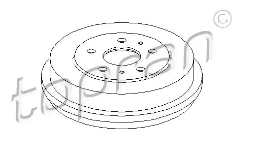 TOPRAN Bremstrommel FORD 302 472 2005461,3M511126AC,3M511126BB BV611126BA,1327834,1458826,1710330,1743443,BV611126BB,1781451,3M511126BA von TOPRAN