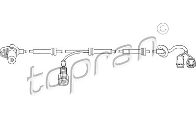 Topran ABS Sensor [Hersteller-Nr. 110483] für Audi von TOPRAN