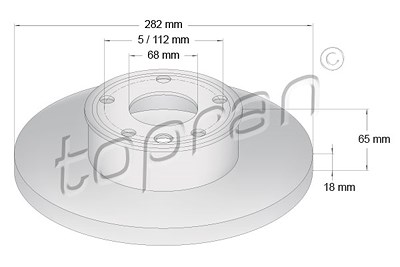 Topran Bremsscheibe [Hersteller-Nr. 104088] für VW von TOPRAN