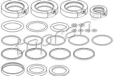 Topran Dichtungssatz, Lenkgetriebe [Hersteller-Nr. 501449] für BMW von TOPRAN
