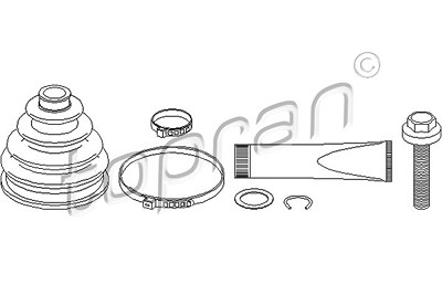 Topran Faltenbalgsatz, Antriebswelle [Hersteller-Nr. 104336] für Audi von TOPRAN