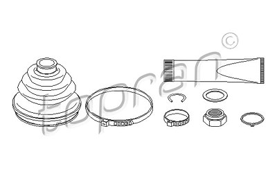 Topran Faltenbalgsatz, Antriebswelle [Hersteller-Nr. 103399] für Audi, VW von TOPRAN