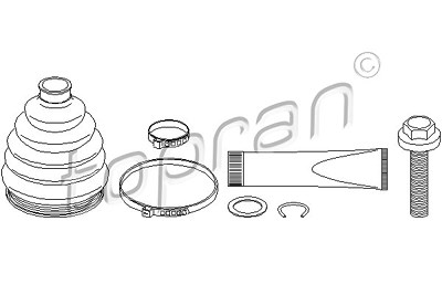Topran Faltenbalgsatz, Antriebswelle [Hersteller-Nr. 108911] für Audi, Skoda, VW von TOPRAN