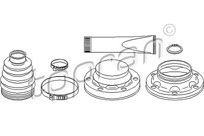 Topran Faltenbalgsatz, Antriebswelle [Hersteller-Nr. 111670] für Audi, VW, Porsche von TOPRAN