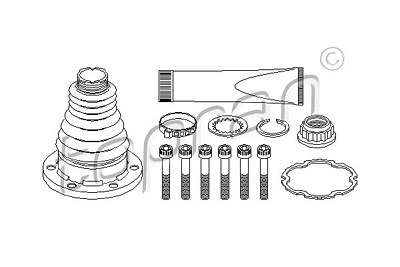 Topran Faltenbalgsatz, Antriebswelle [Hersteller-Nr. 108380] für Audi, Seat, Skoda, VW von TOPRAN