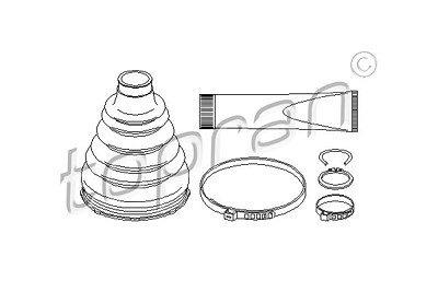 Topran Faltenbalgsatz, Antriebswelle [Hersteller-Nr. 500597] für BMW von TOPRAN