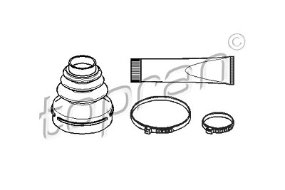 Topran Faltenbalgsatz, Antriebswelle [Hersteller-Nr. 721160] für Citroën, Ds, Peugeot von TOPRAN