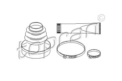 Topran Faltenbalgsatz, Antriebswelle [Hersteller-Nr. 721159] für Citroën, Peugeot von TOPRAN