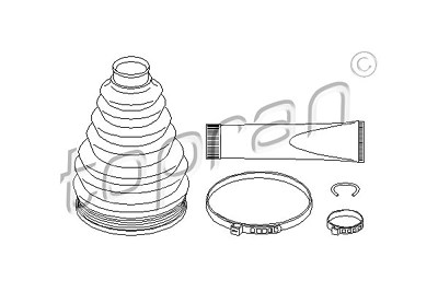 Topran Faltenbalgsatz, Antriebswelle [Hersteller-Nr. 721201] für Citroën, Peugeot von TOPRAN