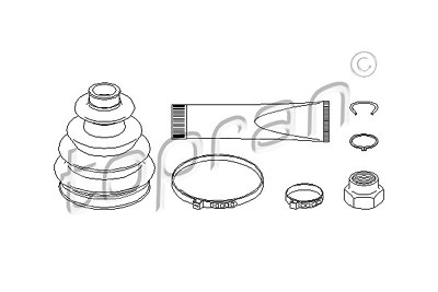 Topran Faltenbalgsatz, Antriebswelle [Hersteller-Nr. 301253] für Ford von TOPRAN