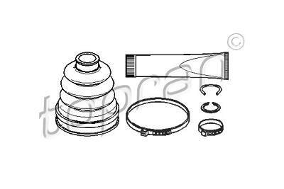 Topran Faltenbalgsatz, Antriebswelle [Hersteller-Nr. 302440] für Ford von TOPRAN