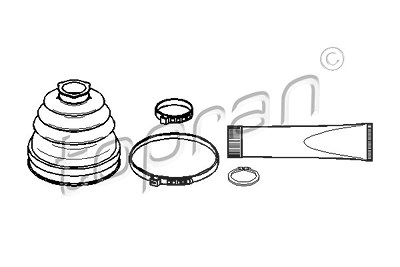 Topran Faltenbalgsatz, Antriebswelle [Hersteller-Nr. 111677] für Seat, Ford, VW von TOPRAN