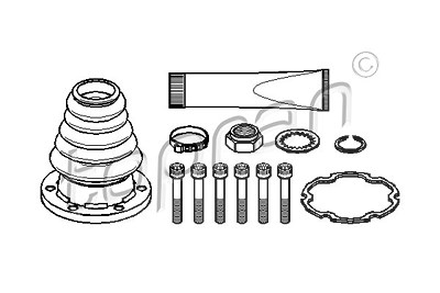 Topran Faltenbalgsatz, Antriebswelle [Hersteller-Nr. 108211] für Audi, Seat, Skoda, VW von TOPRAN