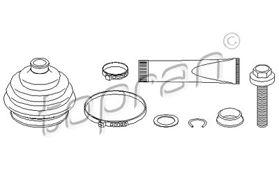 Topran Faltenbalgsatz, Antriebswelle [Hersteller-Nr. 108369] für Audi, VW von TOPRAN