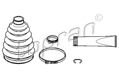 Topran Faltenbalgsatz, Antriebswelle [Hersteller-Nr. 110216] für VW von TOPRAN
