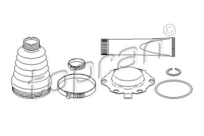 Topran Faltenbalgsatz, Antriebswelle [Hersteller-Nr. 110968] für Audi, Seat, Skoda, VW von TOPRAN