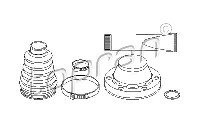 Topran Faltenbalgsatz, Antriebswelle [Hersteller-Nr. 110969] für Audi, Porsche, VW von TOPRAN
