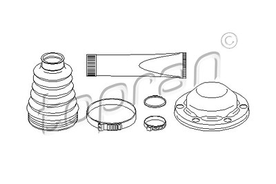 Topran Faltenbalgsatz, Antriebswelle [Hersteller-Nr. 111635] für Audi, Seat, Skoda, VW von TOPRAN