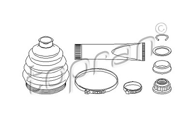 Topran Faltenbalgsatz, Antriebswelle [Hersteller-Nr. 111780] für Seat, VW, Skoda von TOPRAN