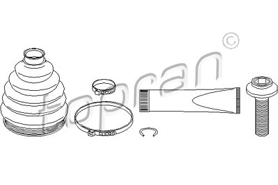 Topran Faltenbalgsatz, Antriebswelle [Hersteller-Nr. 113005] für Audi von TOPRAN