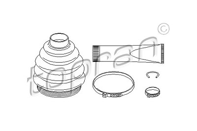 Topran Faltenbalgsatz, Antriebswelle [Hersteller-Nr. 721199] für Citroën, Ds, Peugeot von TOPRAN