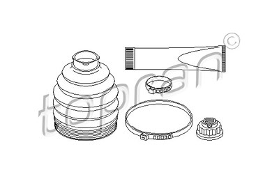 Topran Faltenbalgsatz, Antriebswelle [Hersteller-Nr. 401921] für Mercedes-Benz von TOPRAN