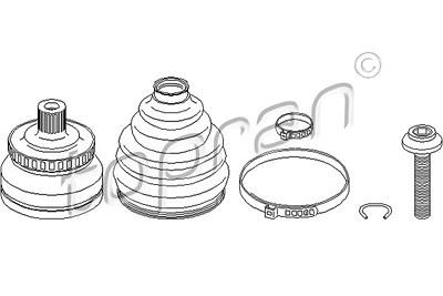 Topran Gelenksatz, Antriebswelle [Hersteller-Nr. 111727] für Audi, Seat von TOPRAN