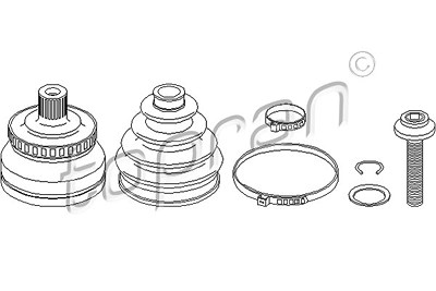 Topran Gelenksatz, Antriebswelle [Hersteller-Nr. 111725] für VW, Audi von TOPRAN
