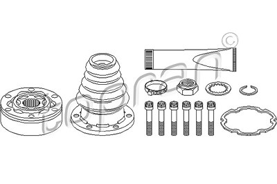 Topran Gelenksatz, Antriebswelle [Hersteller-Nr. 108356] für Audi, Seat, Skoda, VW von TOPRAN