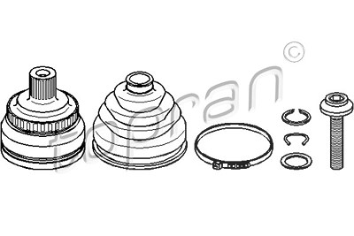 Topran Gelenksatz, Antriebswelle [Hersteller-Nr. 110809] für Audi, Skoda, VW von TOPRAN