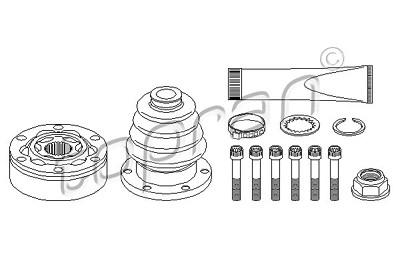 Topran Gelenksatz, Antriebswelle [Hersteller-Nr. 108117] für VW, Skoda, Seat von TOPRAN