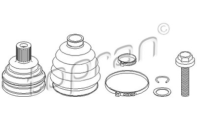 Topran Gelenksatz, Antriebswelle [Hersteller-Nr. 110806] für Seat, Skoda, VW von TOPRAN