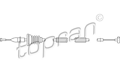 Topran Seilzug, Türentriegelung [Hersteller-Nr. 113430] für Skoda von TOPRAN