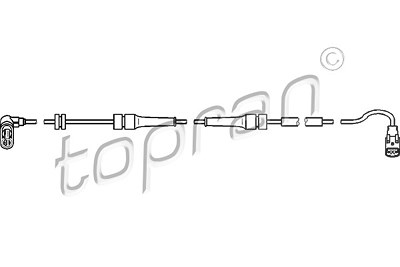 Topran Sensor, Raddrehzahl [Hersteller-Nr. 722807] für Citroën, Fiat, Lancia, Peugeot von TOPRAN