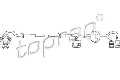 Topran Sensor, Raddrehzahl [Hersteller-Nr. 109925] für Skoda, VW von TOPRAN