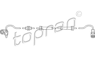 Topran Sensor, Raddrehzahl [Hersteller-Nr. 722810] für Citroën, Peugeot von TOPRAN