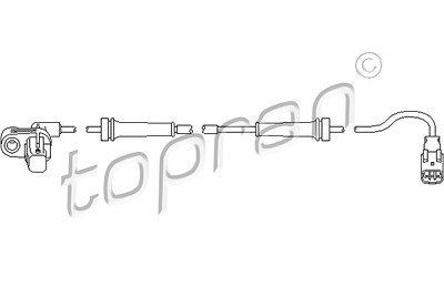 Topran Sensor, Raddrehzahl [Hersteller-Nr. 722800] für Peugeot von TOPRAN