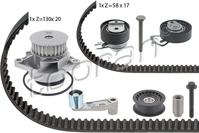 Topran Wasserpumpe + Zahnriemensatz [Hersteller-Nr. 112971] für Seat, VW von TOPRAN