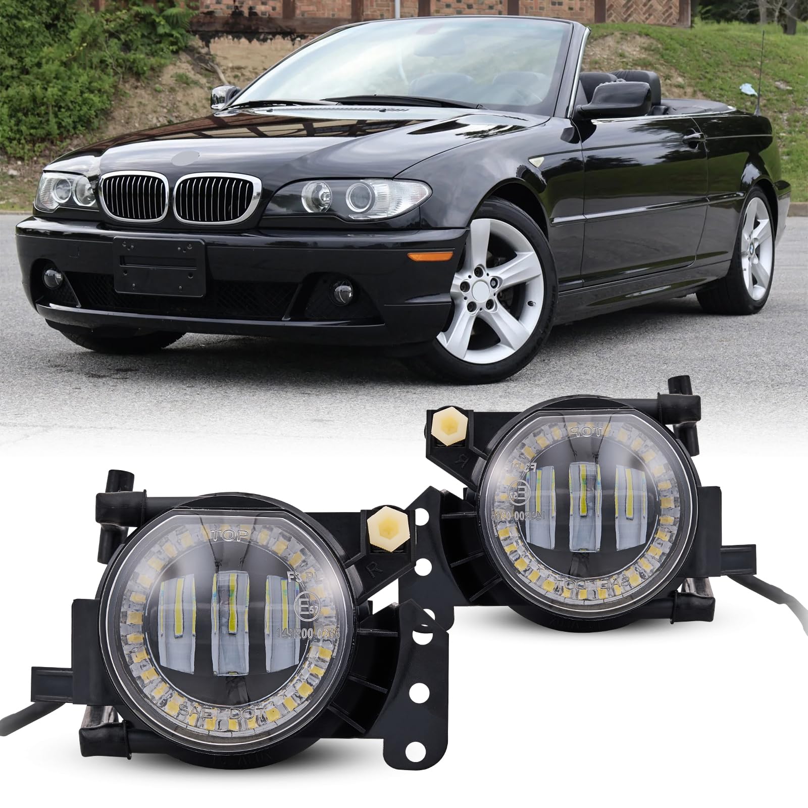 TOPTHAN Nebelscheinwerfer Led für 3 Series(SDN/WGN)(E90/E91) 2004-2012 For M-package bumper/3 Series(CPE/CONV)(E46) 2003-2007/6 Series(E63/E64) 2003-2010/5 Series(E60/E61) 2003-2007/X3(E83) 2003-2006 von TOPTHAN