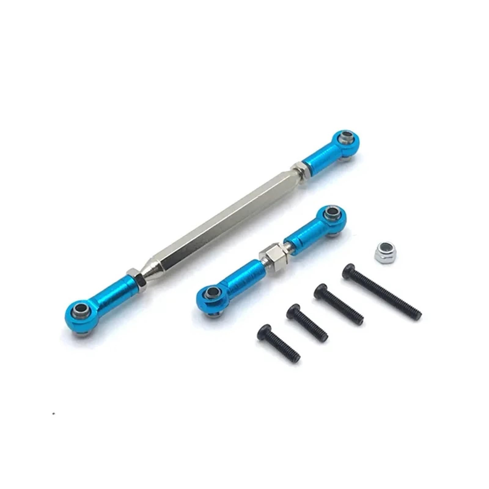 TOQPCZA Für MN Für D90 Für D99 Für MN-90 Für FJ-45 1/12 RC Auto Crawler Metall Einstellbare Stee Linkage Servo Link Zugstange Spannschloss RC Autoteile(Blue) von TOQPCZA