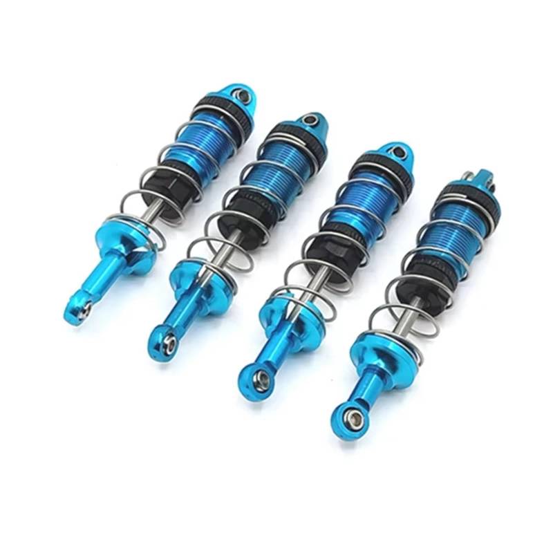 TOQPCZA Für MN128 Für MN86 Für MN86S Für MN86K Für MN86KS Für MN Für G500 4Pcs Metall Öl Stoßdämpfer Dämpfer Für 1/12 RC Auto Upgrade Teile RC Autoteile(Blue) von TOQPCZA