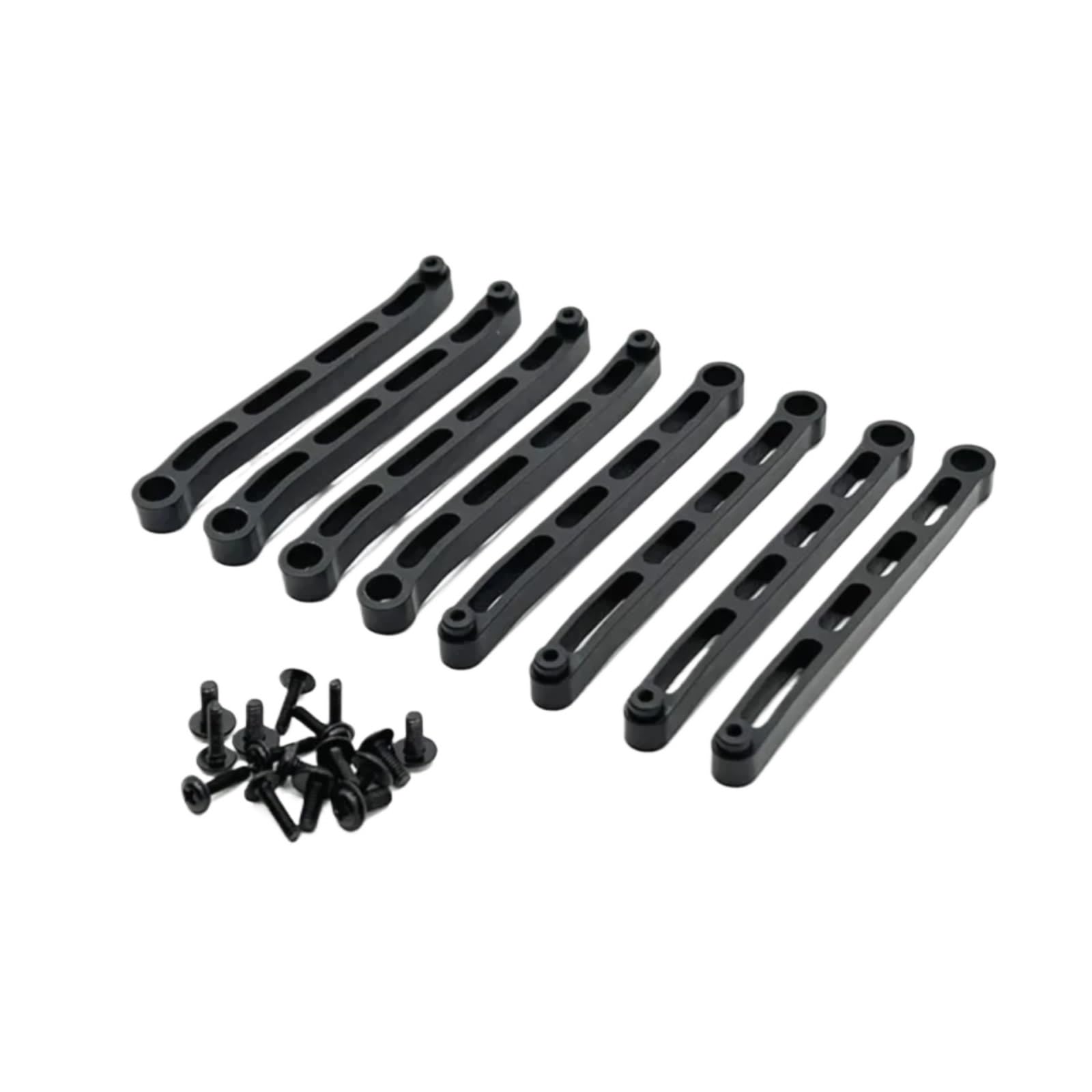 TOQPCZA Für MN78 Für MN168 Metall Für Chassis Upgrades Teile Zubehör 1/12 Links Zugstange Spurstange Set RC Auto Upgrades Teile Zubehör RC Autoteile(Black) von TOQPCZA