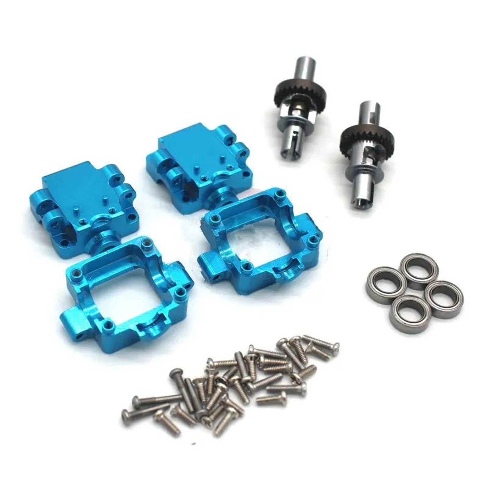 TOQPCZA Für WLtoys 284131 284010 284161 Für K989 Für K969 RC 1/28 Metall OP Getriebe Differential Teile Für Fernbedienung Autos RC Autoteile(Blue) von TOQPCZA