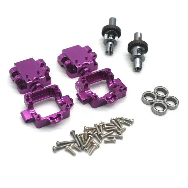 TOQPCZA Für WLtoys 284131 284010 284161 Für K989 Für K969 RC 1/28 Metall OP Getriebe Differential Teile Für Fernbedienung Autos RC Autoteile(Purple) von TOQPCZA