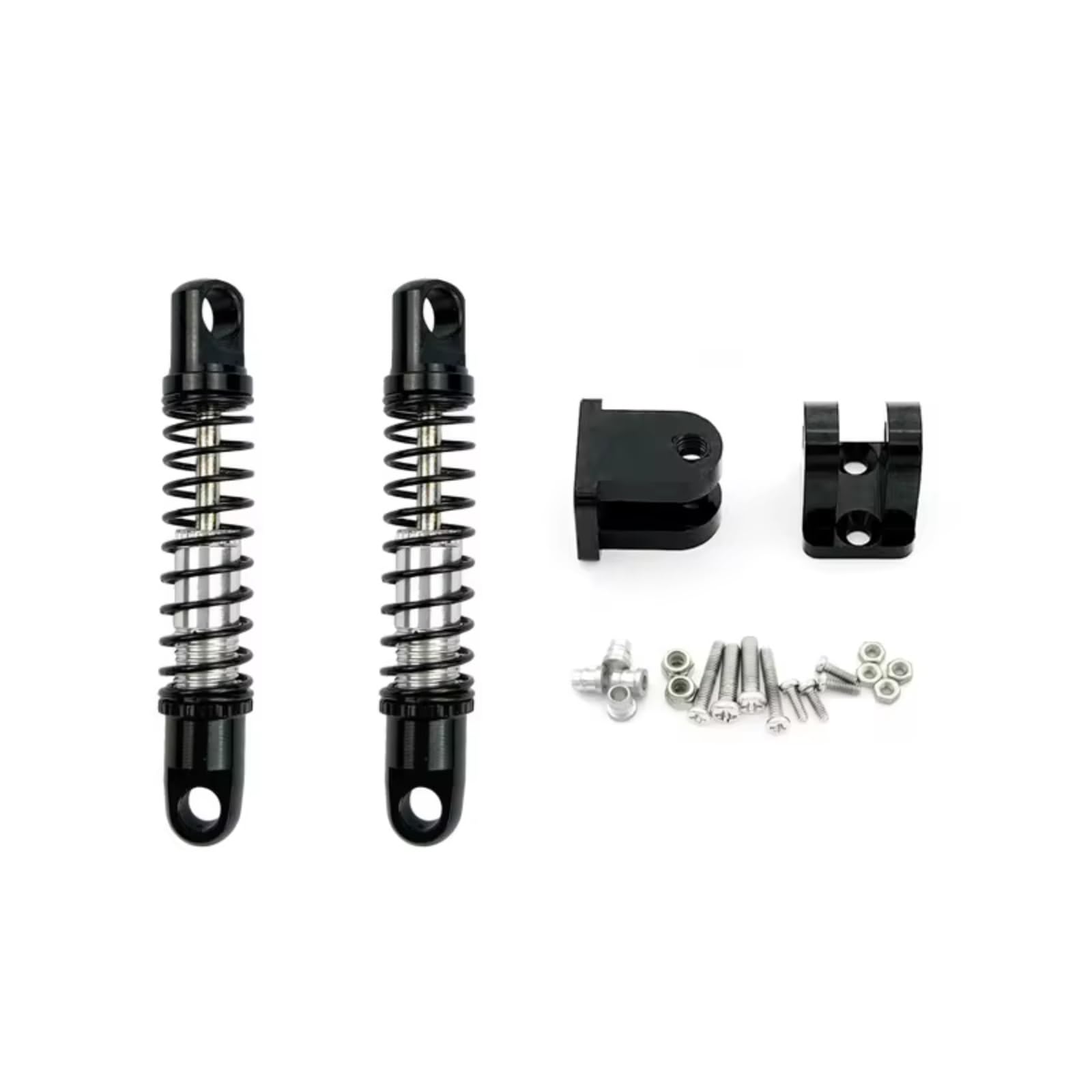 TOQPCZA Für WPL D12 D42 Metall Vorne Hinten Stoßdämpfer Dämpfer Mit Halterung Befestigt Für Sitz RC Auto Upgrades Teile Zubehör RC Autoteile(Black,2pcs) von TOQPCZA