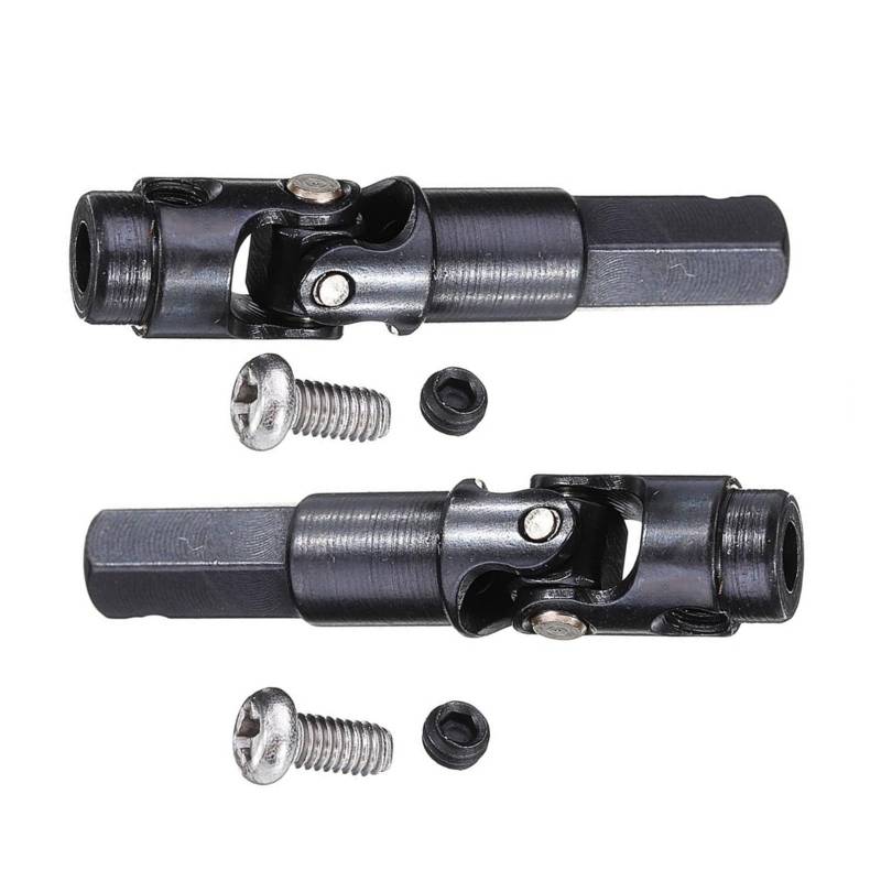 TOQPCZA Für WPL Für C14 C24 C34 C44 Für B14 B16 B24 B36 Für 1/16 RC Auto Teile 2 Pcs Metall Für Universal Antriebswelle RC Autoteile von TOQPCZA